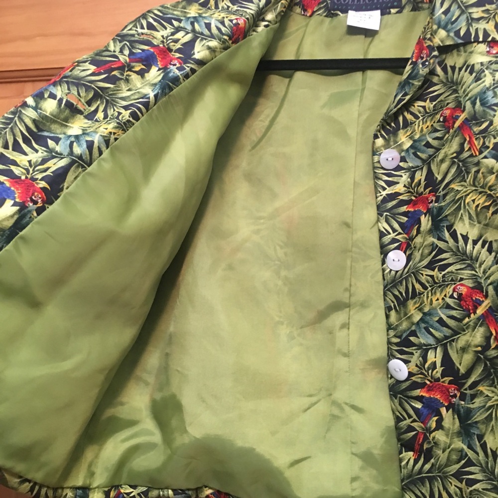 Tropical Print Women's Jacket - Picture 5 of 6